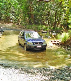 There are plenty of shallow river crossings on the coast road to Cooktown.